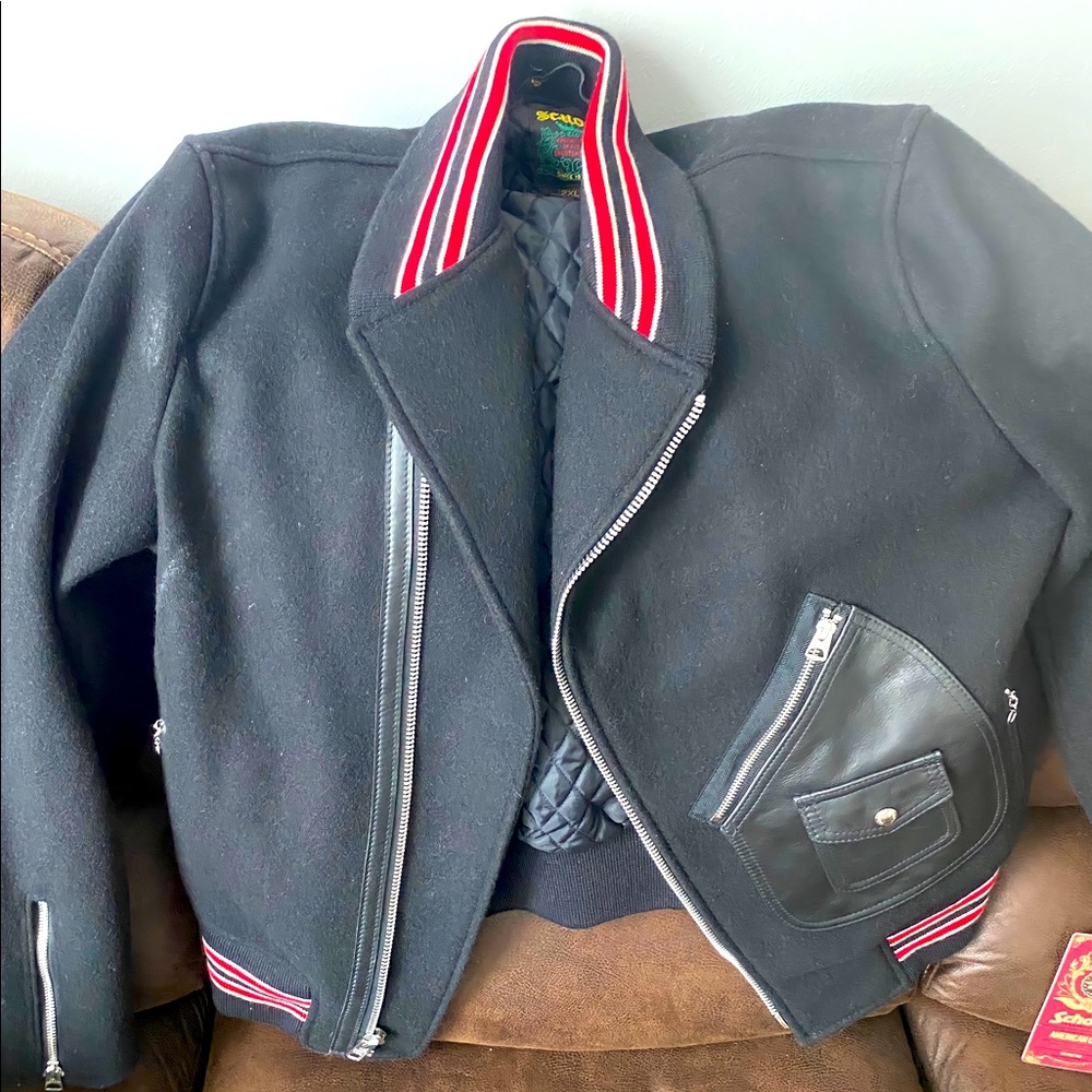Men's Schott biker jacket 2xl